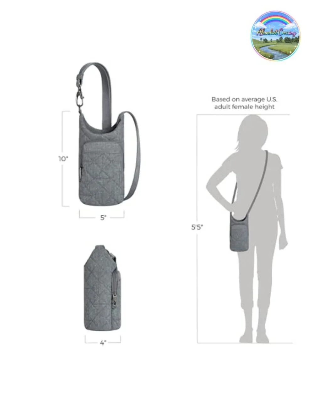 Anti-Theft Insulated Water Bottle Tote Polyester Locking RFID